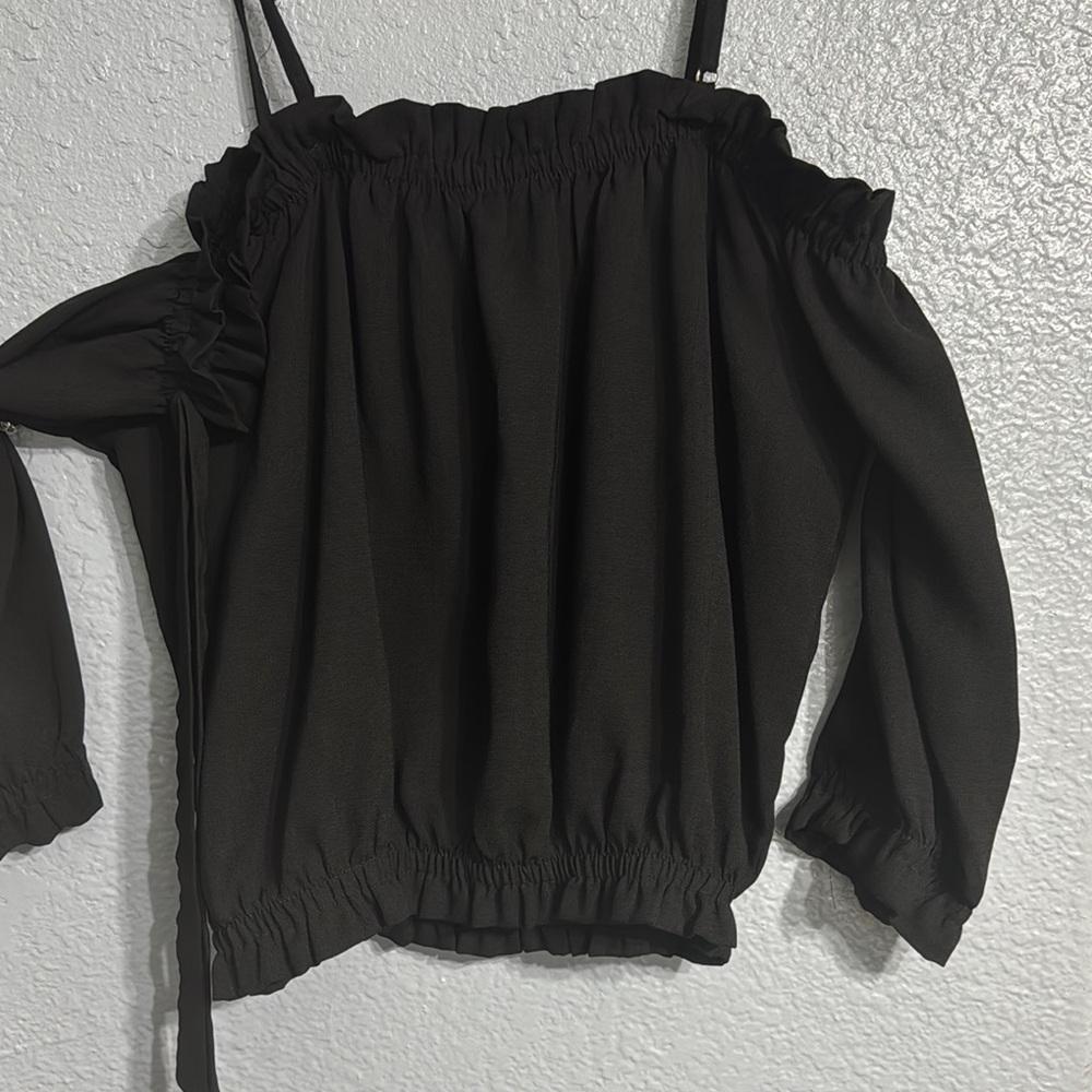 Elegant Black Off-Shoulder Top